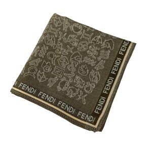 Fendi Cotton Logo Scarf – Vintage